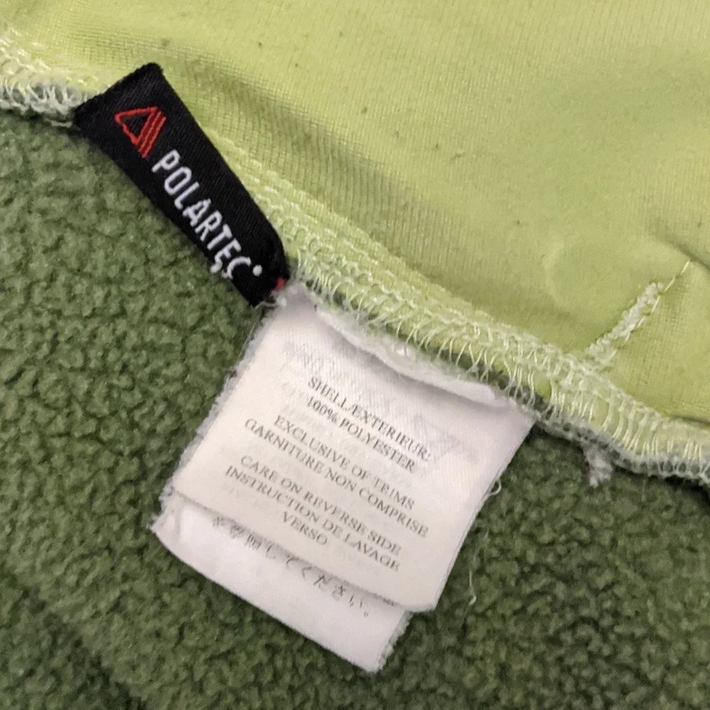 Marmot Two-Tone Green Polartec Fleece Zip Up Jacket - Picture 9 of 9